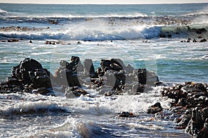 Waves and rocks in South Africa, Cape Town