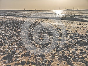 Waves on a rocky shore