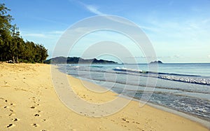 Waves roll to shore on Waimanalo Beach