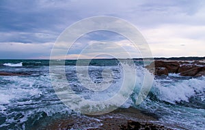 Waves at Salmon Rocks, Victoria, Australia