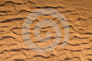 Waves of sand dunes - Aerial view