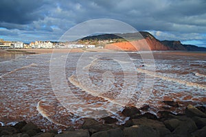 Waves on the sandy beach