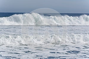 Waves of the sea, on the coast of Cobquecura. Chile photo