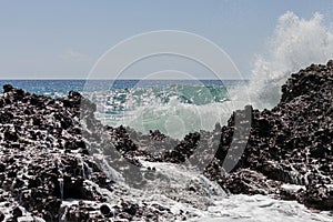 Waves of the sea. Falasarna beach, Crete, Greege