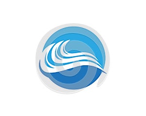 Waves of sea or ocean waves, blue water, splash and gale, vector