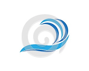 Waves of sea or ocean waves, blue water, splash and gale, vector