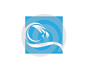 Waves of sea or ocean waves,blue water, splash vector illustration