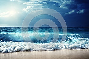 waves at Seychelles beach