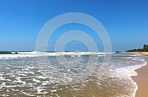 Waves on the shore of the Indian Ocean, Bentota, Sri Lanka