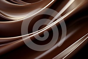 waves of soft melted chocolate as a background.