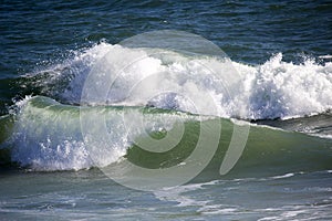 Waves splashing near the the shore at Ocean Beach Bunbury Western Australia