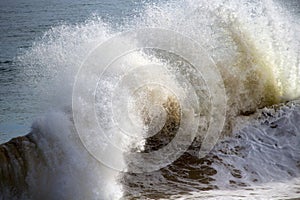 Waves splashing near the the shore at Ocean Beach Bunbury Western Australia