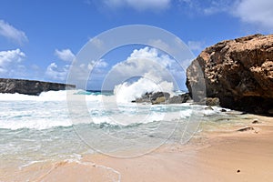 Waves Spraying into the Air off the Beach of Boca Ketu