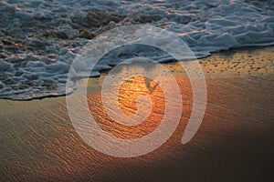 Waves During Sunset in Hermosa Beach photo