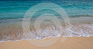 Waves in the surf from a beach in Hawaii