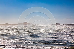 Waves of surf stormy Atlantic near Safi