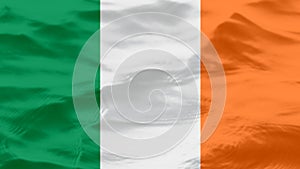 Waves Texture On Ireland Flag