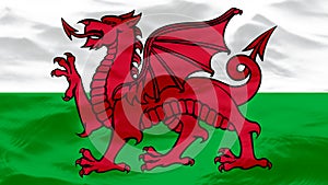 Waves Texture On Wales Flag