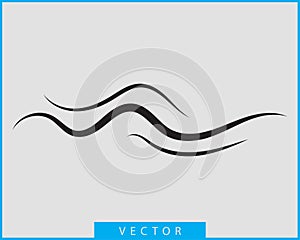 Waves vector design. Water wave icon. Wavy lines isolated
