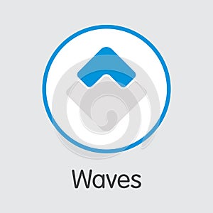 Waves - Cryptocurrency Logo.