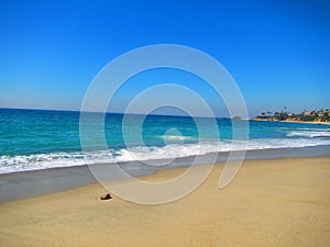 Waves washing ashore, aliso beach, dana point, california