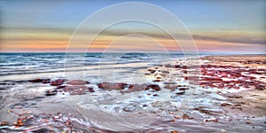 Waves washing in at East Point, NT, Australia