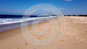 Waves Washing Onto Pacific Ocean Beach, Australia