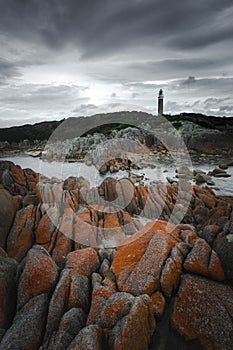 Waves Washing Over Rocks at Beach, Sunrise