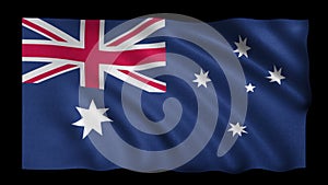 Waving Australia Flag Loop