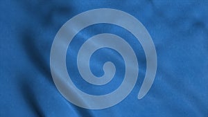 Waving Blue Flag Animation Seamless Loop. Blue background flag video waving in wind