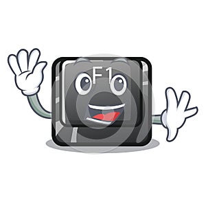 Waving button f1 in the shape character