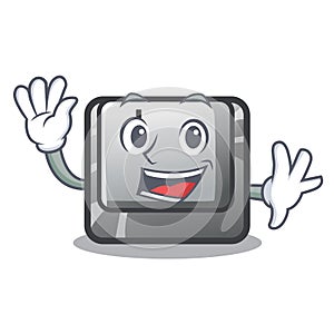 Waving button I in the character shape