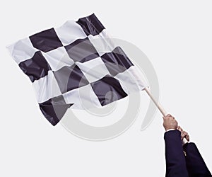 Waving checkered flag