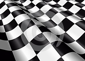 Waving chequered flag