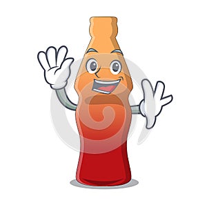 Waving cola bottle jelly candy character cartoon