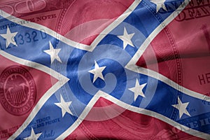 waving colorful confederate flag