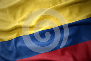 Winken bunt flagge aus kolumbien 
