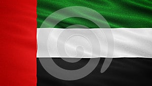 Waving Fabric Texture Of United Arab Emirates National Flag Background