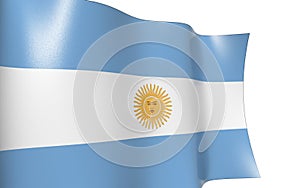 Waving flag of Argentina