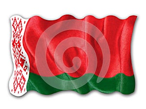 Waving flag of Belarus