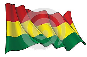 Waving Flag of Bolivia