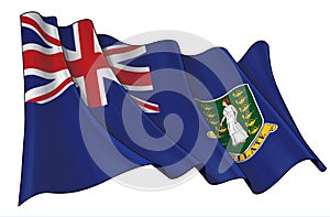 Waving Flag of British Virgin Islands