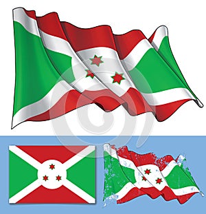 Waving Flag of Burundi