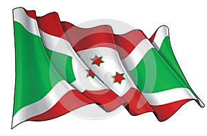 Waving Flag of Burundi