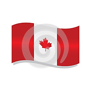 Waving flag of Canada