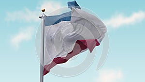 Waving Flag of crimea in Wind . Flag Seamless Loop crimea.