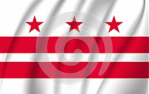 Waving flag of District of Columbia