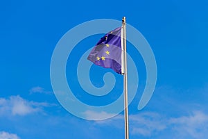 Waving flag of European Union