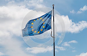 Waving flag of the European Union