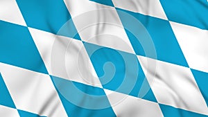 Waving flag of German state Bavaria, 3d animation in 4k